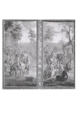 A pair of Brussels historical 'The Art of War' tapestries after Lambert De Hondt II, Judocus de Vos workshop, early 18th C.