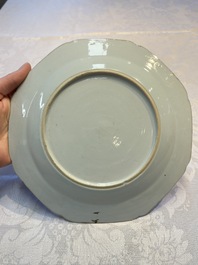 A pair of Chinese famille rose armorial plates with the arms of Hare for the English market, Qianlong, ca. 1755