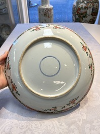 A pair of Chinese famille verte 'Bird Among Flowering Branches' dishes, Kangxi