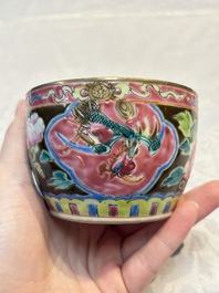 A varied collection of nine Chinese blue, white and famille rose wares, Kangxi and later