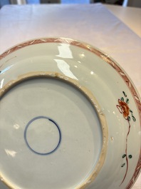 A pair of Chinese famille verte 'Birds Among Flowering Branches' plates, Kangxi