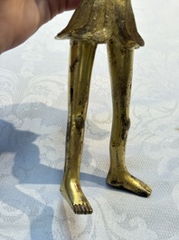 A Chinese gilt bronze figure of a birdman, probably Han
