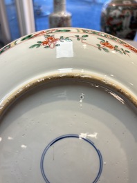 A pair of Chinese famille verte 'Bird Among Flowering Branches' dishes, Kangxi
