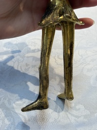 A Chinese gilt bronze figure of a birdman, probably Han