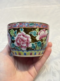 A varied collection of nine Chinese blue, white and famille rose wares, Kangxi and later