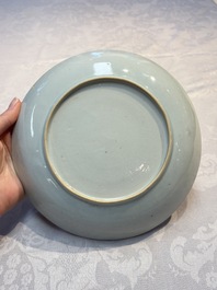 A varied collection of nine Chinese blue, white and famille rose wares, Kangxi and later
