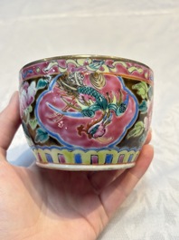A varied collection of nine Chinese blue, white and famille rose wares, Kangxi and later