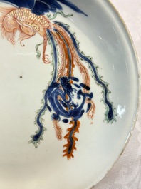 A Chinese Imari-style 'Dragon and Phoenix' plate, Kangxi