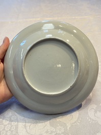 A rare pair of Chinese Canton famille rose armorial plates with the arms of Wight, ca. 1810