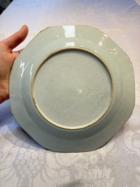 A pair of Chinese famille rose armorial plates with the arms of Hare for the English market, Qianlong, ca. 1755