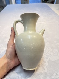 A Chinese Xingyao white-glazed ewer, Ying 盈 mark, Tang or later
