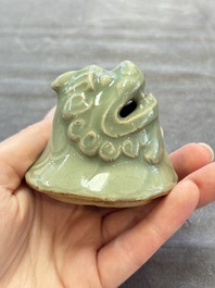 A fine Chinese Longquan celadon 'Luduan' censer, Ming
