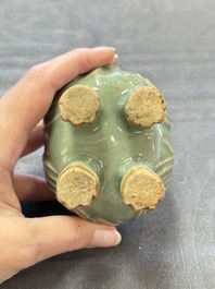 A fine Chinese Longquan celadon 'Luduan' censer, Ming