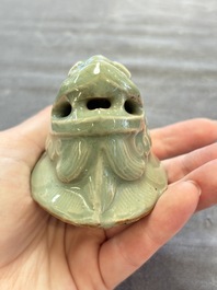 A fine Chinese Longquan celadon 'Luduan' censer, Ming