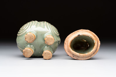 A fine Chinese Longquan celadon 'Luduan' censer, Ming