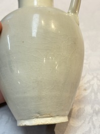 A Chinese Xingyao white-glazed ewer, Ying 盈 mark, Tang or later