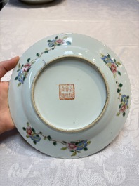 Three Chinese famille rose 'Phoenix and Peony' plates for the Straits or Peranakan market, Jingzhen Cao Shuntai Zao 景鎮曹順泰造 mark, 19th C.