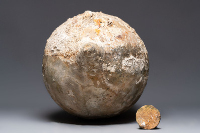 A Roman salt fish amphora and cover, Spain, 2nd/3rd C.