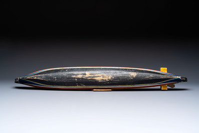 A polychrome wooden model of a traditional Madurese boat, Indonesia, 19/20th C.