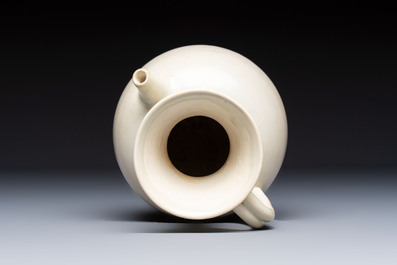 A Chinese Xingyao white-glazed ewer, Ying 盈 mark, Tang or later