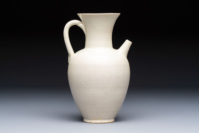 A Chinese Xingyao white-glazed ewer, Ying 盈 mark, Tang or later