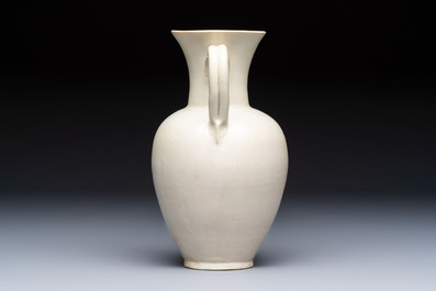 A Chinese Xingyao white-glazed ewer, Ying 盈 mark, Tang or later