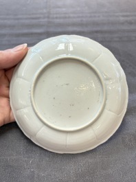 Six sets of Chinese famille rose cups and saucers, Yongzheng/Qianlong