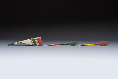 A polychrome wooden model of a traditional Madurese boat, Indonesia, 19/20th C.