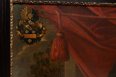 Dutch school: 'Portrait of a Lady', oil on canvas, 17th C.