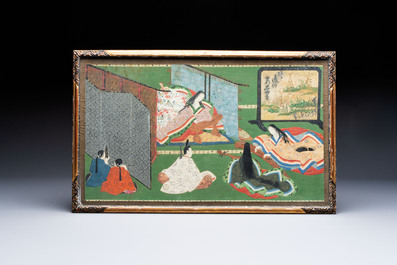 Tosa School and Japanese School: various scenes, ink, colour, and gold on paper, Edo/Meiji, 17/19th C.