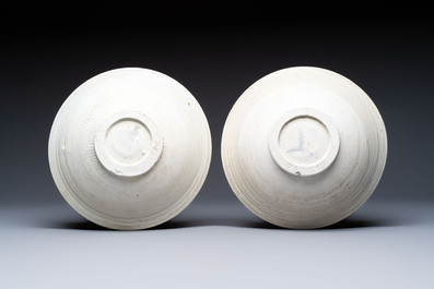 Four cream-glazed dishes and three jarlets from the Jepara shipwreck, Dehua or Anxi kilns, Song