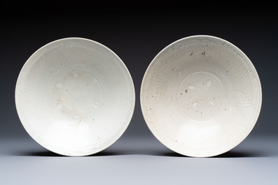 Four cream-glazed dishes and three jarlets from the Jepara shipwreck, Dehua or Anxi kilns, Song