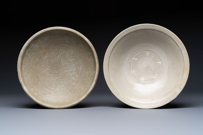 Four cream-glazed dishes and three jarlets from the Jepara shipwreck, Dehua or Anxi kilns, Song
