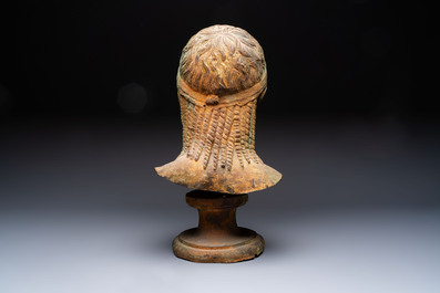 A cast iron bust after the antique, France, 20th C.