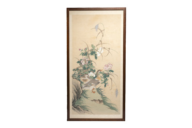 Four Chinese school paintings, ink and colour on paper and silk, one signed Yutianshi 雨田氏 and dated 1919