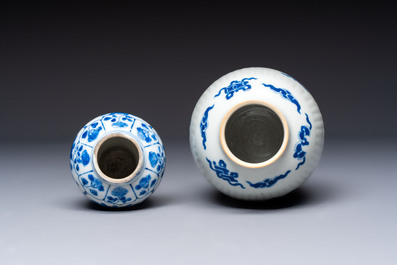 A group of Chinese and Japanese famille verte, blue and white wares, Kangxi and later