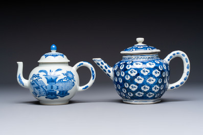 A group of Chinese and Japanese famille verte, blue and white wares, Kangxi and later