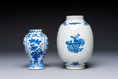 A group of Chinese and Japanese famille verte, blue and white wares, Kangxi and later