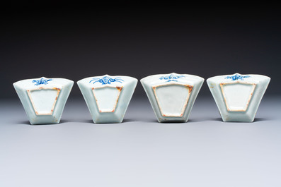 A group of Chinese and Japanese famille verte, blue and white wares, Kangxi and later
