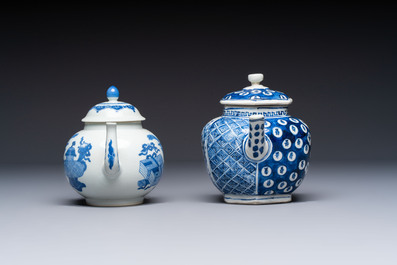A group of Chinese and Japanese famille verte, blue and white wares, Kangxi and later