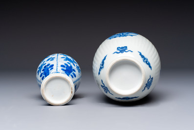 A group of Chinese and Japanese famille verte, blue and white wares, Kangxi and later