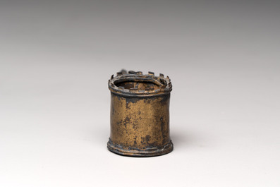 A miniature brass ewer, excavated in The Hague, 16th C.