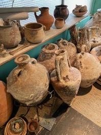 A Roman salt fish amphora and cover, Spain, 2nd/3rd C.