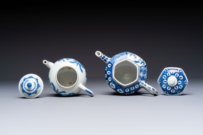 A group of Chinese and Japanese famille verte, blue and white wares, Kangxi and later