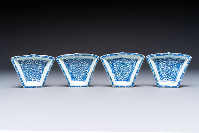 A group of Chinese and Japanese famille verte, blue and white wares, Kangxi and later