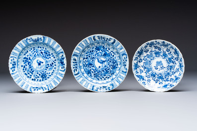 16 Chinese blue and white cups and 24 saucers, various marks, Kangxi and later