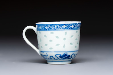 16 Chinese blue and white cups and 24 saucers, various marks, Kangxi and later