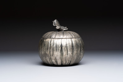 A silver-plated 'Pumpkin' ice bucket, Mauro Manetti, Italy, 20th C.