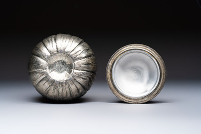 A silver-plated 'Pumpkin' ice bucket, Mauro Manetti, Italy, 20th C.
