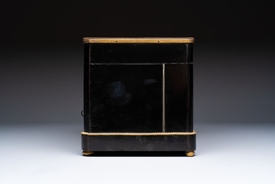A liqueur cabinet or cave &agrave; liqueur with Boulle and mother-of-pearl inlay, 19th C.
